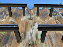 Sheet pile wall with relatively uninterrupted vertical seepage path Sheet pile wall with relatively uninterrupted vertical seepage path