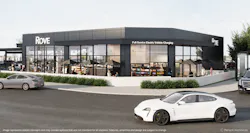 Rendering of full service EV charging station for Rove Charging Rendering of full service EV charging station for Rove Charging