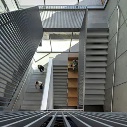 The University of California, Riverside, School of Medicine has opened the 94,576-sf, five-floor Education Building II (EDII). Photo: Bill Timmerman Photography The University of California, Riverside, School of Medicine has opened the 94,576-sf, five-floor Education Building II (EDII). Photo: Bill Timmerman Photography