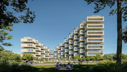 Bjarke Ingels' curved, 50-meter Park Rise tower will anchor a massive urban regeneration project in Greece Bjarke Ingels' curved, 50-meter Park Rise tower will anchor a massive urban regeneration project in Greece