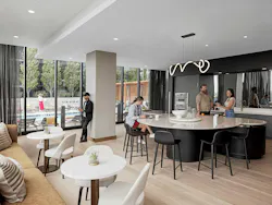 Chicago's 19-story Coppia luxury multifamily features geometric figures on the façade Photo © Eric Laignel, courtesy Goettsch Partners Chicago's 19-story Coppia luxury multifamily features geometric figures on the façade Photo © Eric Laignel, courtesy Goettsch Partners