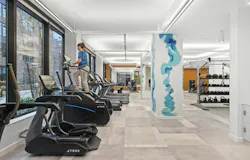 Fitness room at affordable housing and market rate community Fitness room at affordable housing and market rate community