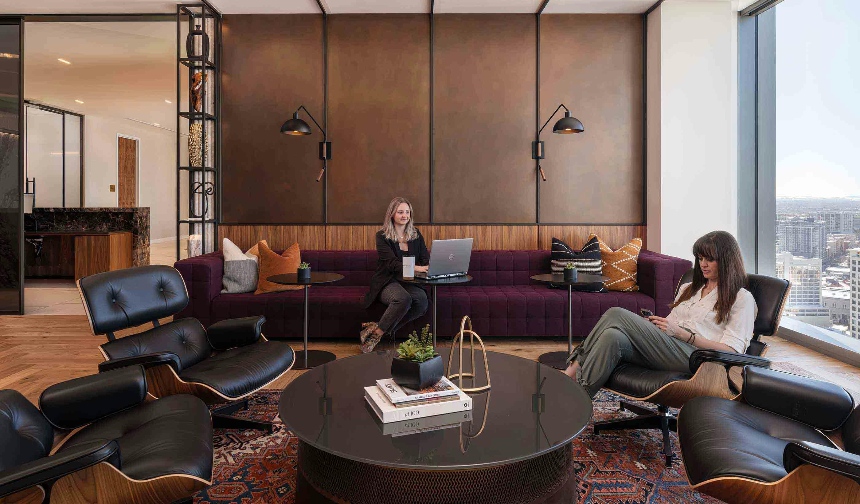 The pandemic caused many law firms to rethink the purpose of their office space. It has resulted in offices like this one at Haynes and Boone in Denver, Colo., that feature lounge spaces