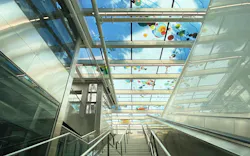 SAFTI FIRST’s 2 hour custom USA-made fire rated glass floor at San Francisco’s Union Square Station allows natural daylight to penetrate into the interior spaces below. It also provides a visually captivating entrance and unique passenger experience. Photo credit: SAFTI FIRST. SAFTI FIRST’s 2 hour custom USA-made fire rated glass floor at San Francisco’s Union Square Station allows natural daylight to penetrate into the interior spaces below. It also provides a visually captivating entrance and unique passenger experience. Photo credit: SAFTI FIRST.