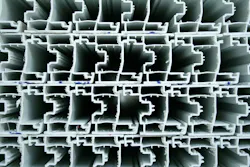 Stack of PVC profiles ready for windows manufacturing Stack of PVC profiles ready for windows manufacturing