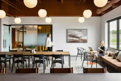 MGP Ingredients Offices, Leawood, Kan. Circulation can lead from the bar/hospitality room’s varied seating area to the main conference room or vice versa MGP Ingredients Offices, Leawood, Kan. Circulation can lead from the bar/hospitality room’s varied seating area to the main conference room or vice versa