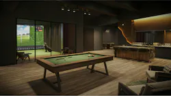 55 Broad Street, New York, N.Y. The amenity program at 55 Broad Street also includes offerings such as sports simulators, which are an increasingly desirable feature in multifamily buildings nationwide 55 Broad Street, New York, N.Y. The amenity program at 55 Broad Street also includes offerings such as sports simulators, which are an increasingly desirable feature in multifamily buildings nationwide