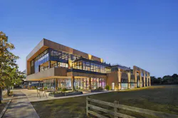 Cleveland Foundation Headquarters, Cleveland, Ohio. The Cleveland Foundation headquarters connects to its surroundings with terraced outdoor spaces, a public café, and glass nano walls that open onto the future park space shared with the adjacent Dunham Tavern Museum Cleveland Foundation Headquarters, Cleveland, Ohio. The Cleveland Foundation headquarters connects to its surroundings with terraced outdoor spaces, a public café, and glass nano walls that open onto the future park space shared with the adjacent Dunham Tavern Museum