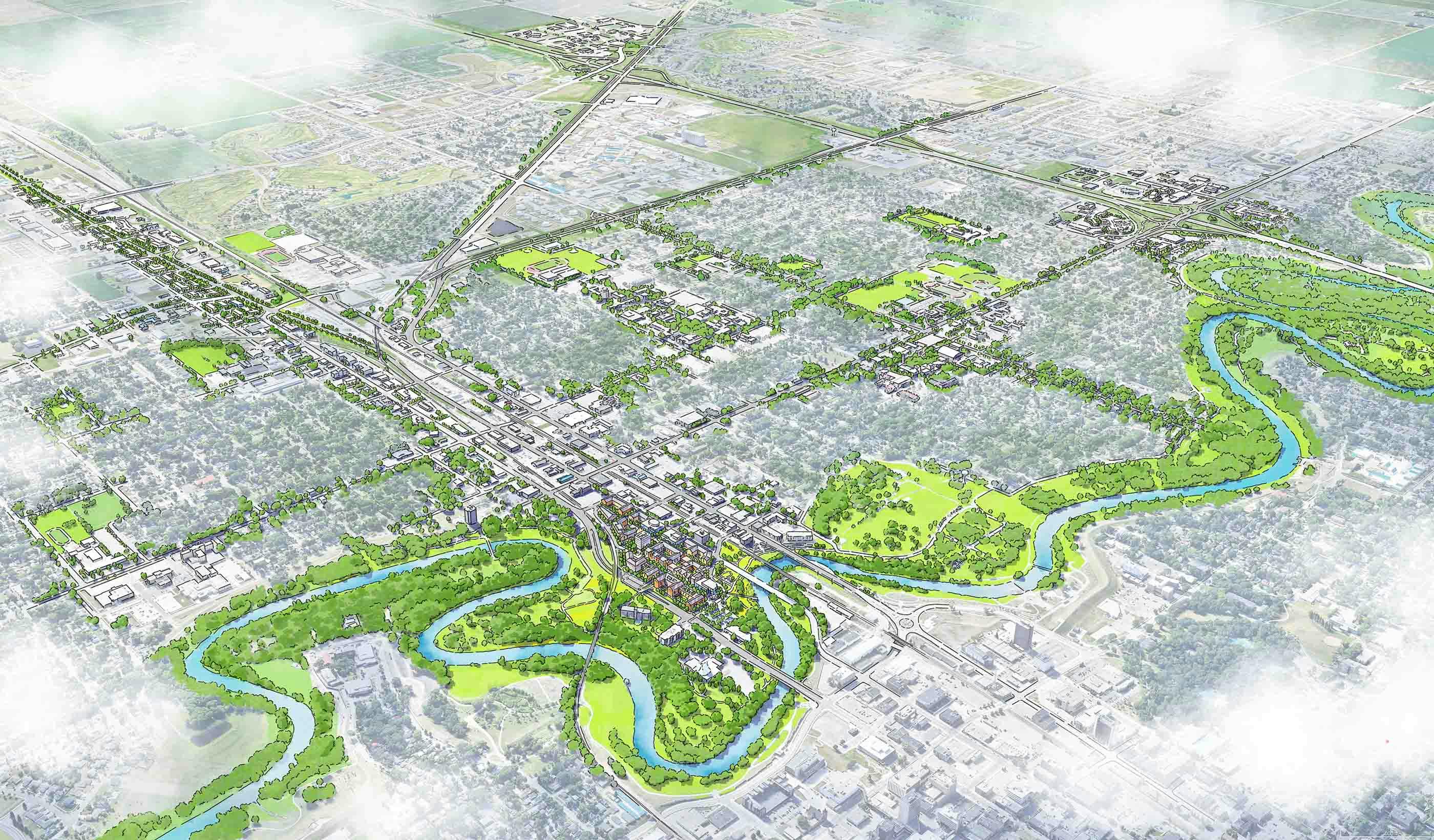 The Comprehensive Plan Update for Moorhead, Minnesota, included a review of best practices and current trends for mobility, housing, jobs, resiliency, arts and culture, and parks and open space