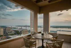 Walter P Moore transformed a 1960s Baton Rouge office building into the Residences at Rivermark, adding balconies and a rooftop pool. Structural upgrades allowed column-free layouts and amenities like hot tubs, fire pits, and grills. Photo © Walter P Moore Walter P Moore transformed a 1960s Baton Rouge office building into the Residences at Rivermark, adding balconies and a rooftop pool. Structural upgrades allowed column-free layouts and amenities like hot tubs, fire pits, and grills. Photo © Walter P Moore