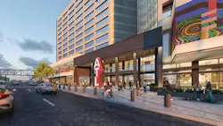 A rendering of the new entrance to The Center. A rendering of the new entrance to The Center.