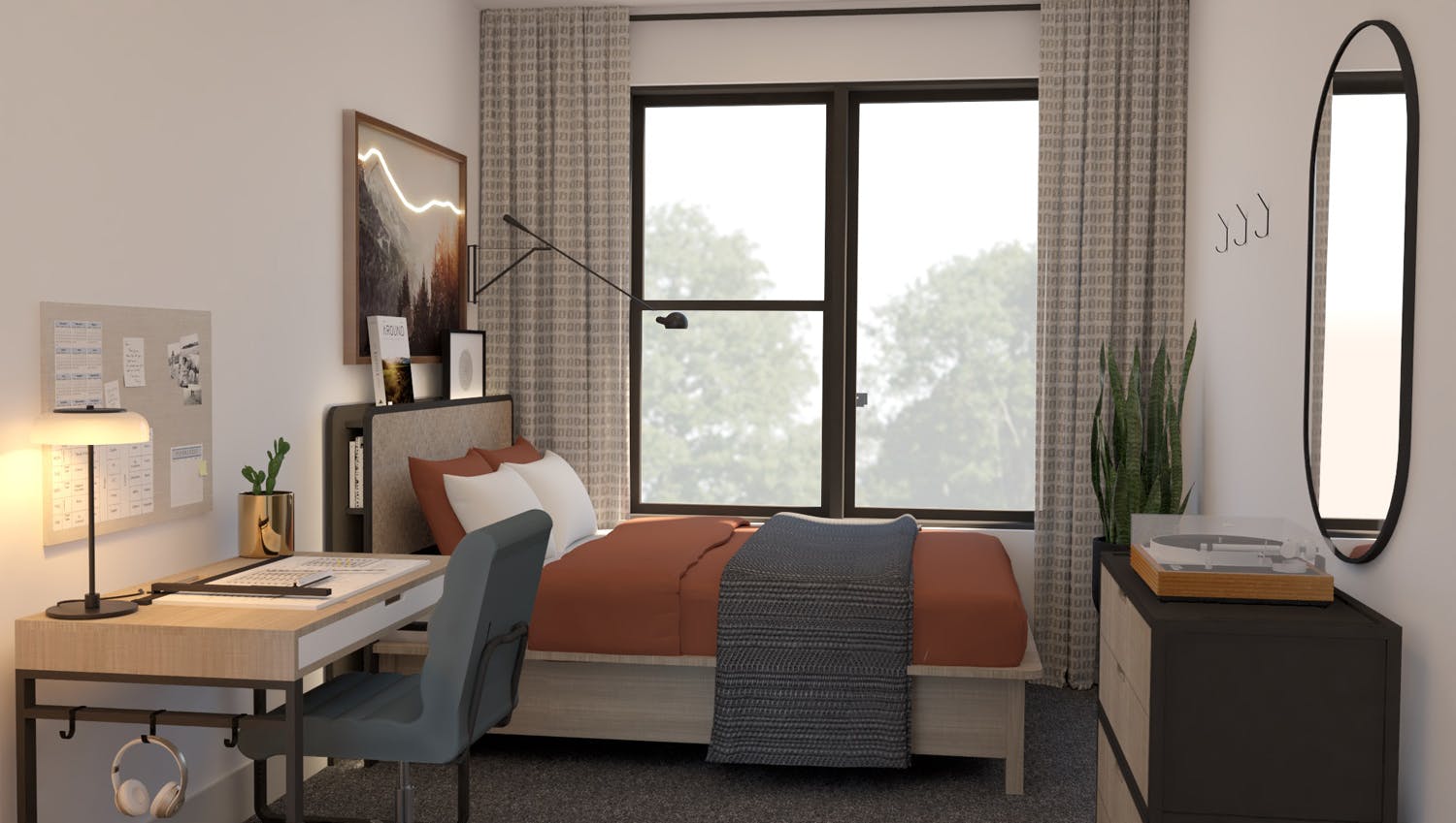 National commercial interiors firm Mary Cook Associates (MCA) and custom furniture manufacturer Morgan Li launched &lsquo;Built to Spec,&rsquo; a new furnishings solution for student housing developments. Image &copy; MCA