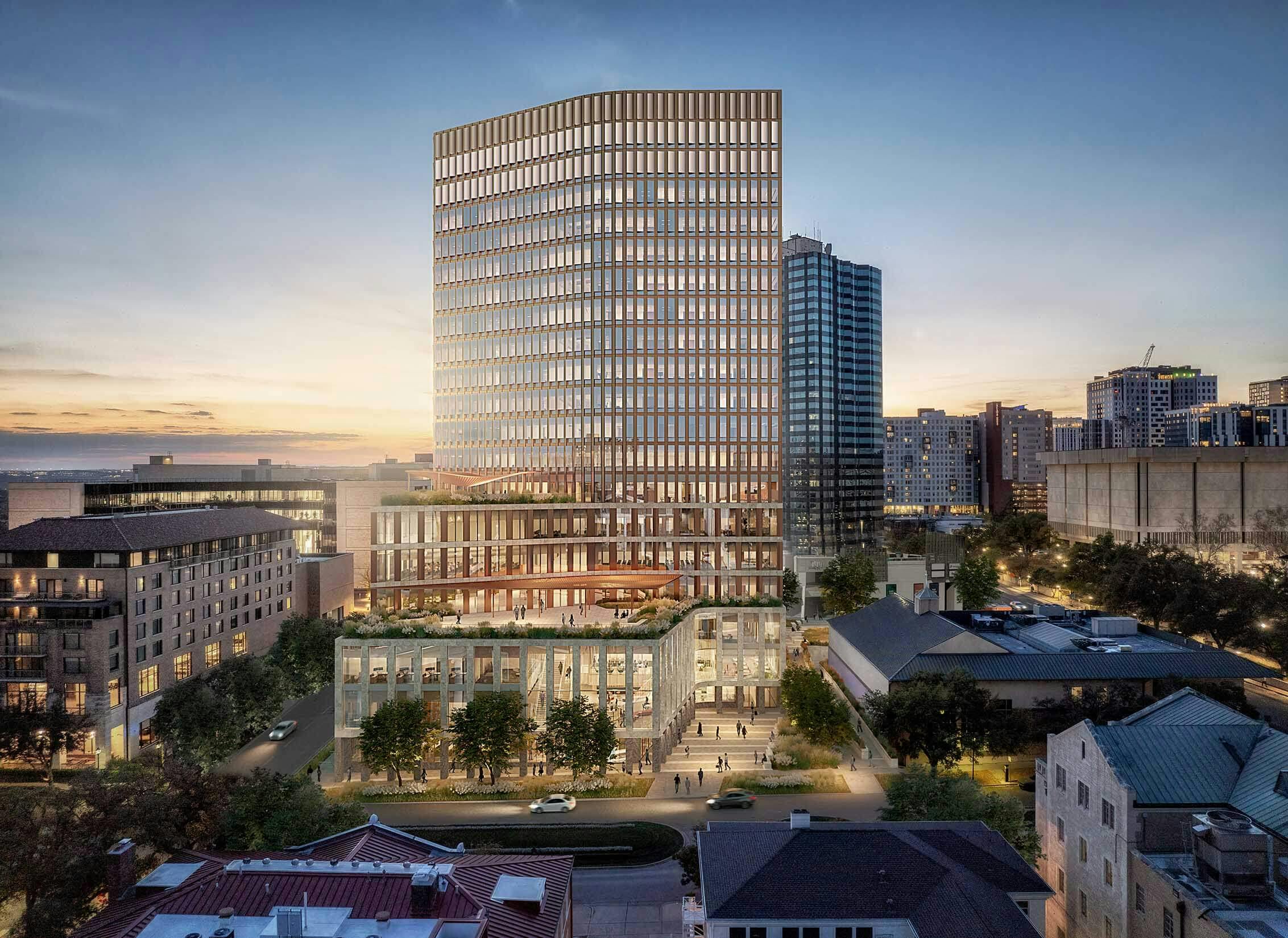 Mulva Hall, University of Texas at Austin. Renderings courtesy Perkins&Will