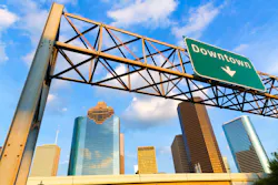 Huston skyline downtown from west at Texas US USA Huston skyline downtown from west at Texas US USA