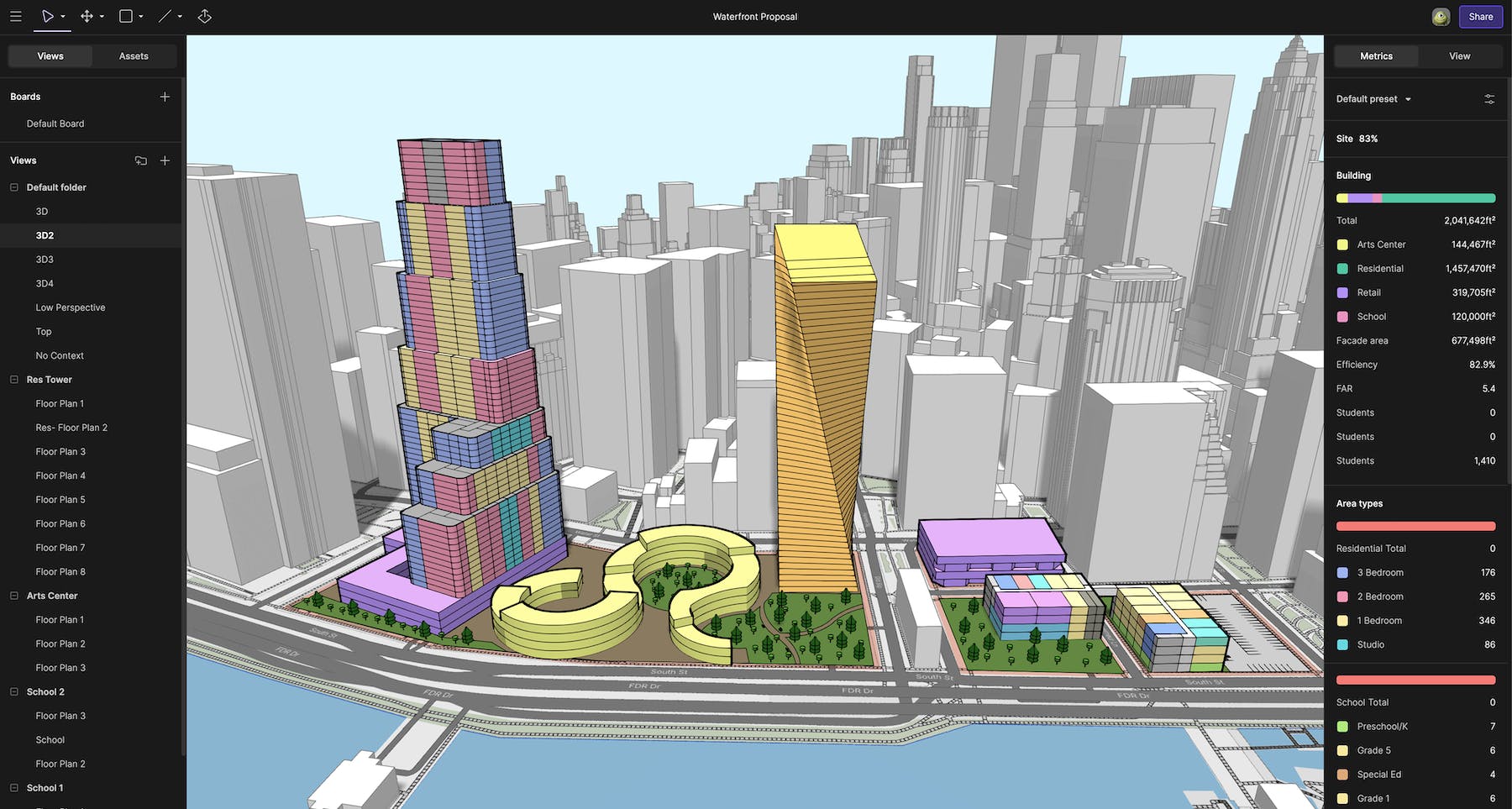 Arcol's' platform for early design feasibility analysis allows users to collaborate with a single digital tool, and see project information as it changes.