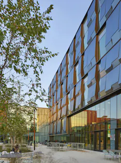 Innovation Village at Fanshawe College, London, Ontario, Canada, designed by Diamond Schmitt. Photo credit: Tom Arban Photography Inc., courtesy Diamond Schmitt Innovation Village at Fanshawe College, London, Ontario, Canada, designed by Diamond Schmitt. Photo credit: Tom Arban Photography Inc., courtesy Diamond Schmitt