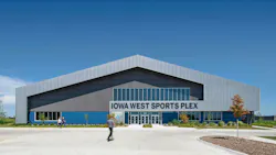 RDG's design for the Iowa West Sports Plex in Council Bluffs, Iowa, was designed to seamlessly integrate into the Mid-America entertainment district, balancing functionality with aesthetics. Using a pre-manufactured metal building, the facility maximizes efficiency while maintaining a modern, dynamic presence for athletes and fans alike RDG's design for the Iowa West Sports Plex in Council Bluffs, Iowa, was designed to seamlessly integrate into the Mid-America entertainment district, balancing functionality with aesthetics. Using a pre-manufactured metal building, the facility maximizes efficiency while maintaining a modern, dynamic presence for athletes and fans alike