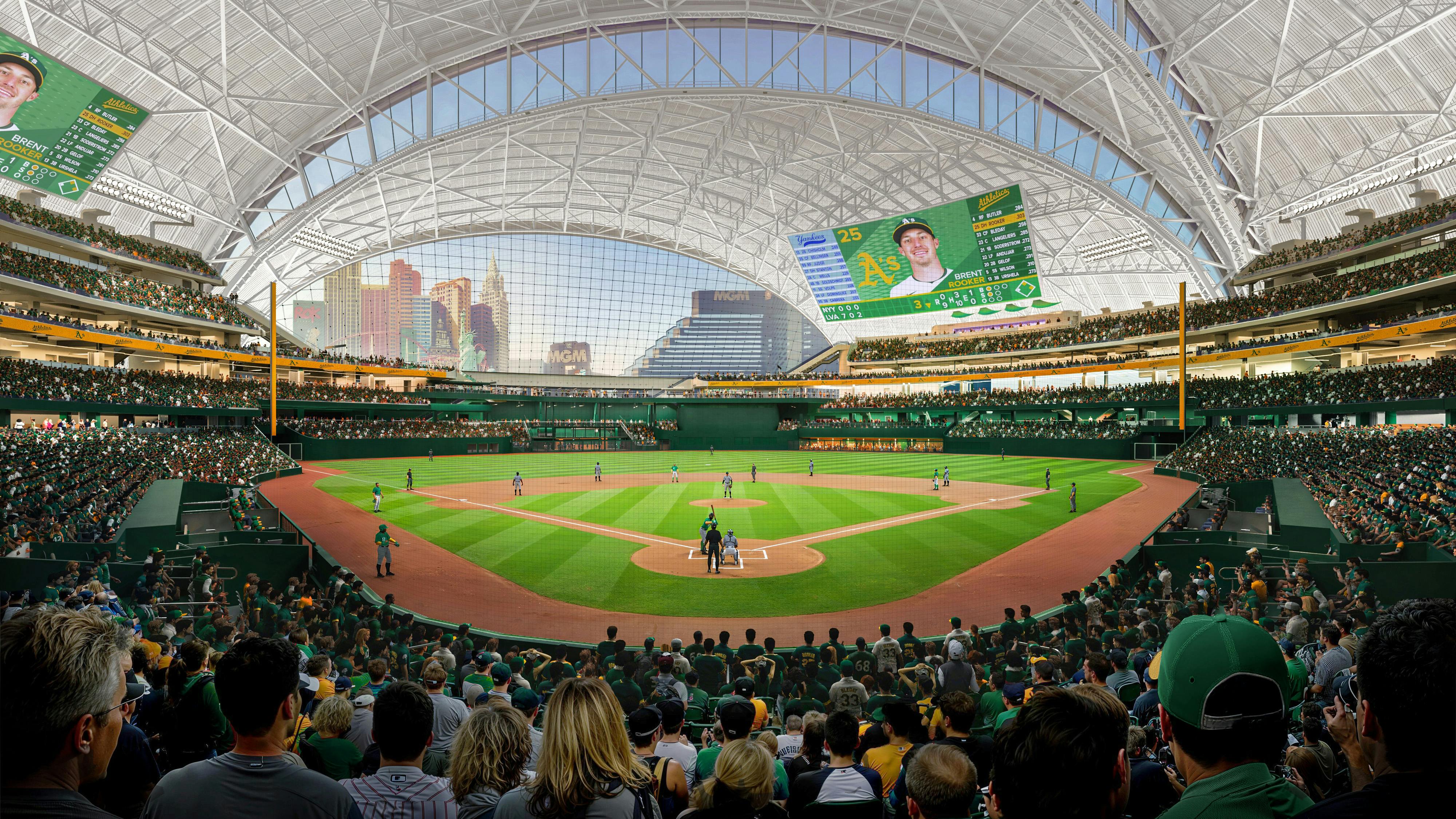 MLB's Athletics planned stadium in Las Vegas. Rendering courtesy HNTB