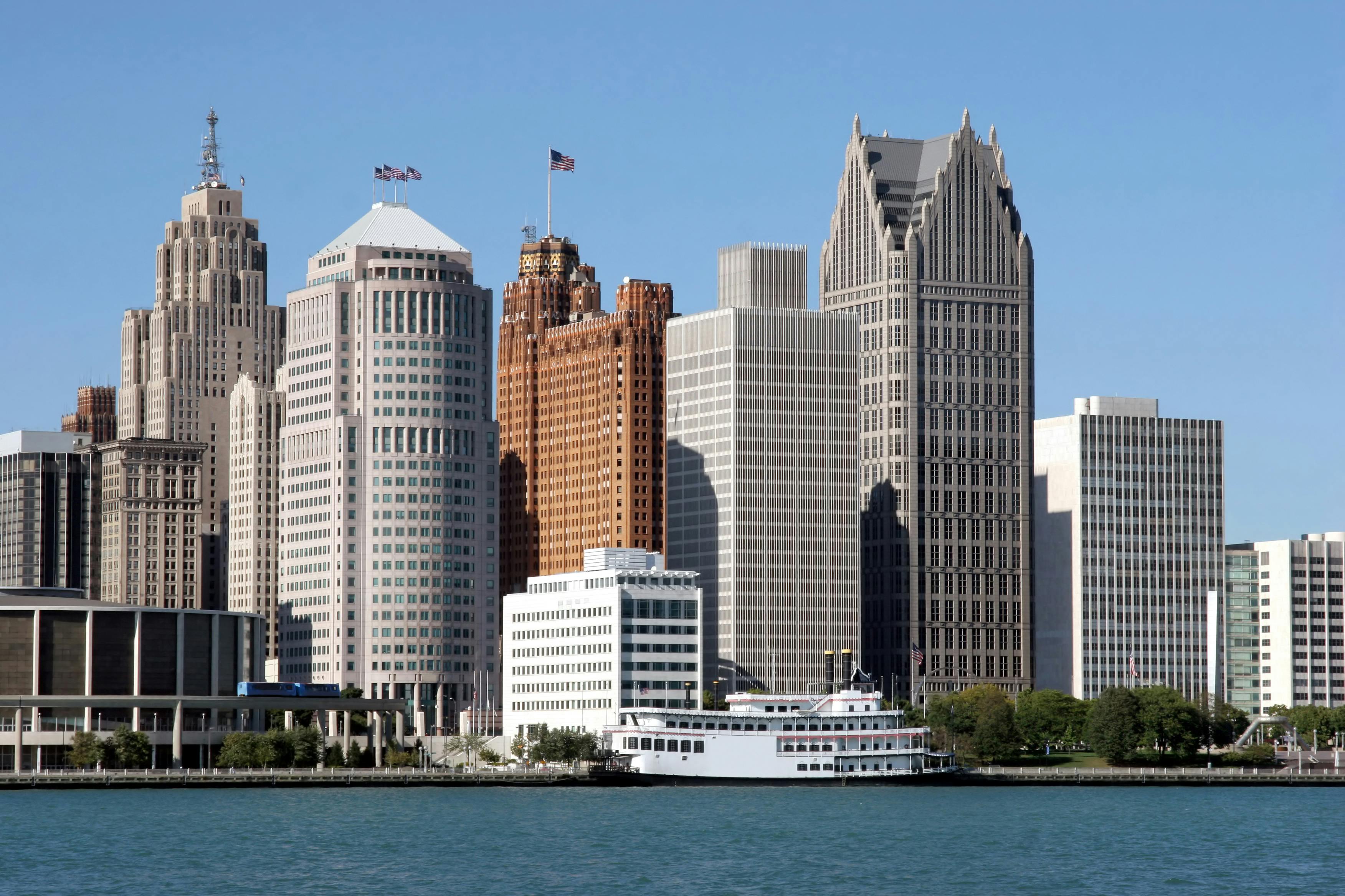 View of Detroit skyline from Windsor, Ontario