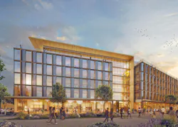 Paying tribute to Maine's timber heritage, 100 Rock Row is the state's first CLT (cross-laminated timber) office building. It combines renewable materials, daylight, and biophilic design to reduce carbon, improve wellness, and boost productivity Paying tribute to Maine's timber heritage, 100 Rock Row is the state's first CLT (cross-laminated timber) office building. It combines renewable materials, daylight, and biophilic design to reduce carbon, improve wellness, and boost productivity