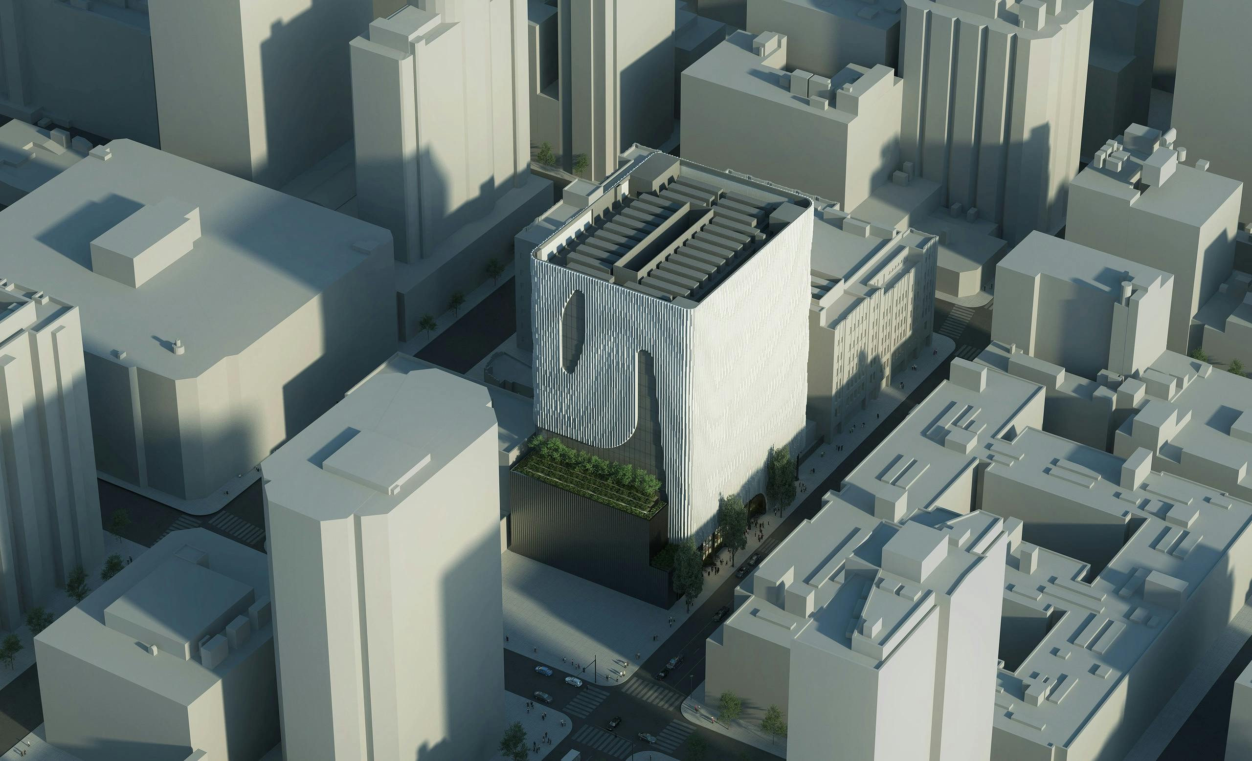 727 Grand Avenue, Los Angeles, Calif., will feature a 'playful, windowless,' fa&ccedil;ade that provides shading and cooling to reduce energy consumption