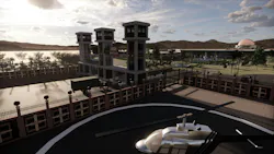 The entire Heptagon is enclosed with a double security fence; the inner fence is structurally a high-security barrier with anti-climb features and equipped with sensors, cameras, and other technology to detect movement within the 10’-0” area between fences The entire Heptagon is enclosed with a double security fence; the inner fence is structurally a high-security barrier with anti-climb features and equipped with sensors, cameras, and other technology to detect movement within the 10’-0” area between fences