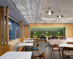 Northwestern's Faculty Office Center design follows a very intentional shift away from clinical care settings to create an immersive, calming atmosphere. Photo courtesy CannonDesign Northwestern's Faculty Office Center design follows a very intentional shift away from clinical care settings to create an immersive, calming atmosphere. Photo courtesy CannonDesign