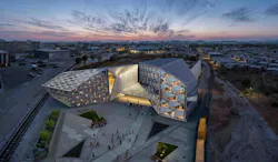 As part of IdeaXchange, here is Team 7’s AI-powered competition project for the North American headquarters of a fictional aerospace company. New corporate offices include a research and development laboratory and an advanced manufacturing floor for product development and testing. The three-story 170,000-sf facility will house 275 employees. Rendering courtesy Stantec As part of IdeaXchange, here is Team 7’s AI-powered competition project for the North American headquarters of a fictional aerospace company. New corporate offices include a research and development laboratory and an advanced manufacturing floor for product development and testing. The three-story 170,000-sf facility will house 275 employees. Rendering courtesy Stantec