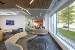 The Hub has plentiful access to natural daylight and allows for an escape while remaining on campus. Photo courtesy CannonDesign The Hub has plentiful access to natural daylight and allows for an escape while remaining on campus. Photo courtesy CannonDesign
