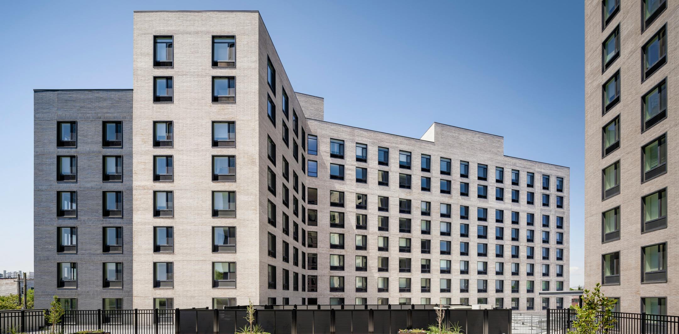 Ebenezer Plaza hosts amenities that are becoming more typical of affordable housing, including a large second-story rooftop terrace. Photo &copy; Alexander Sevrin