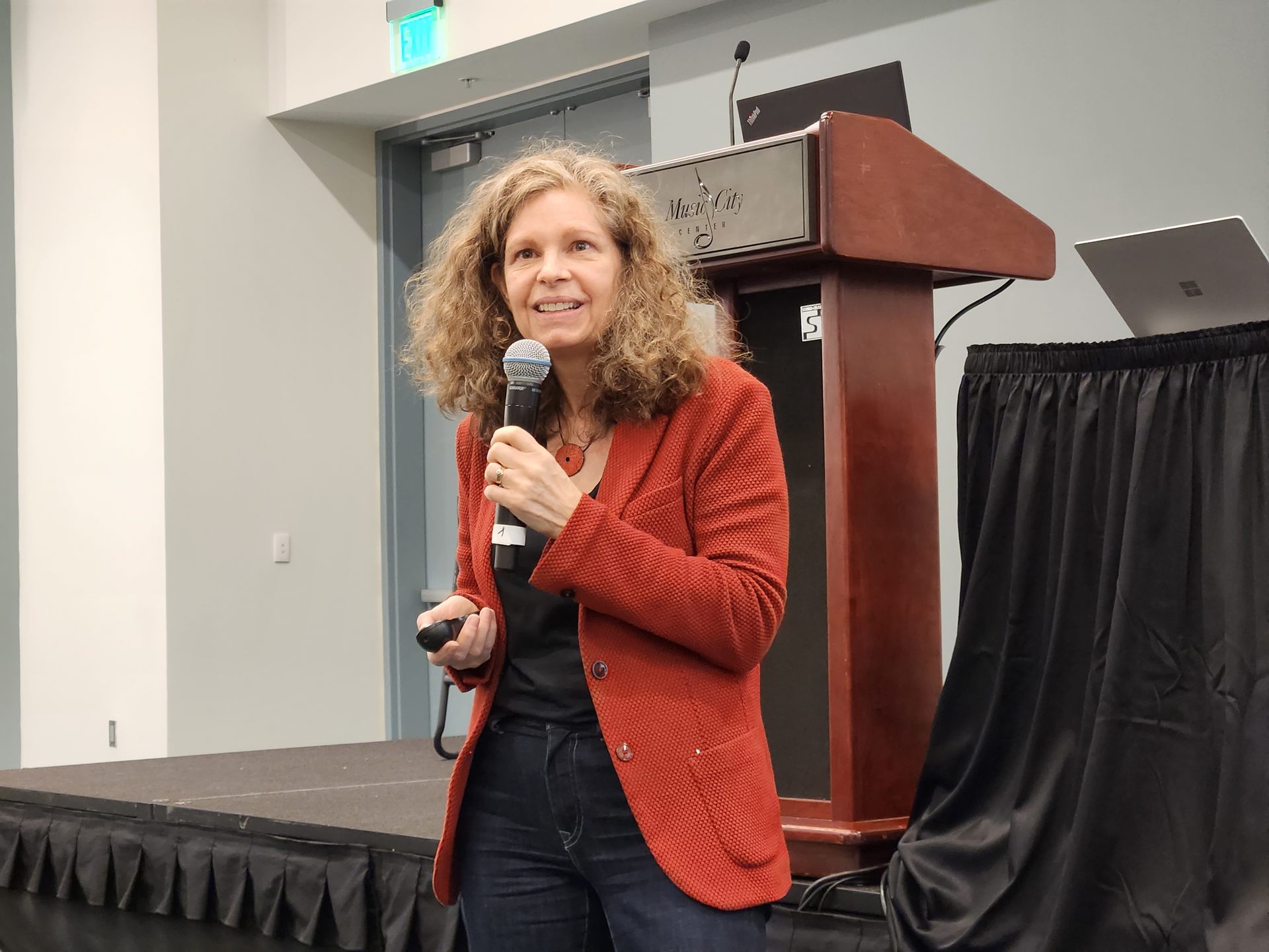 Lisa Whited, chief transformation officer for WTF and senior associate for AWA, speaks at IFMA&rsquo;s World Workplace 2022.