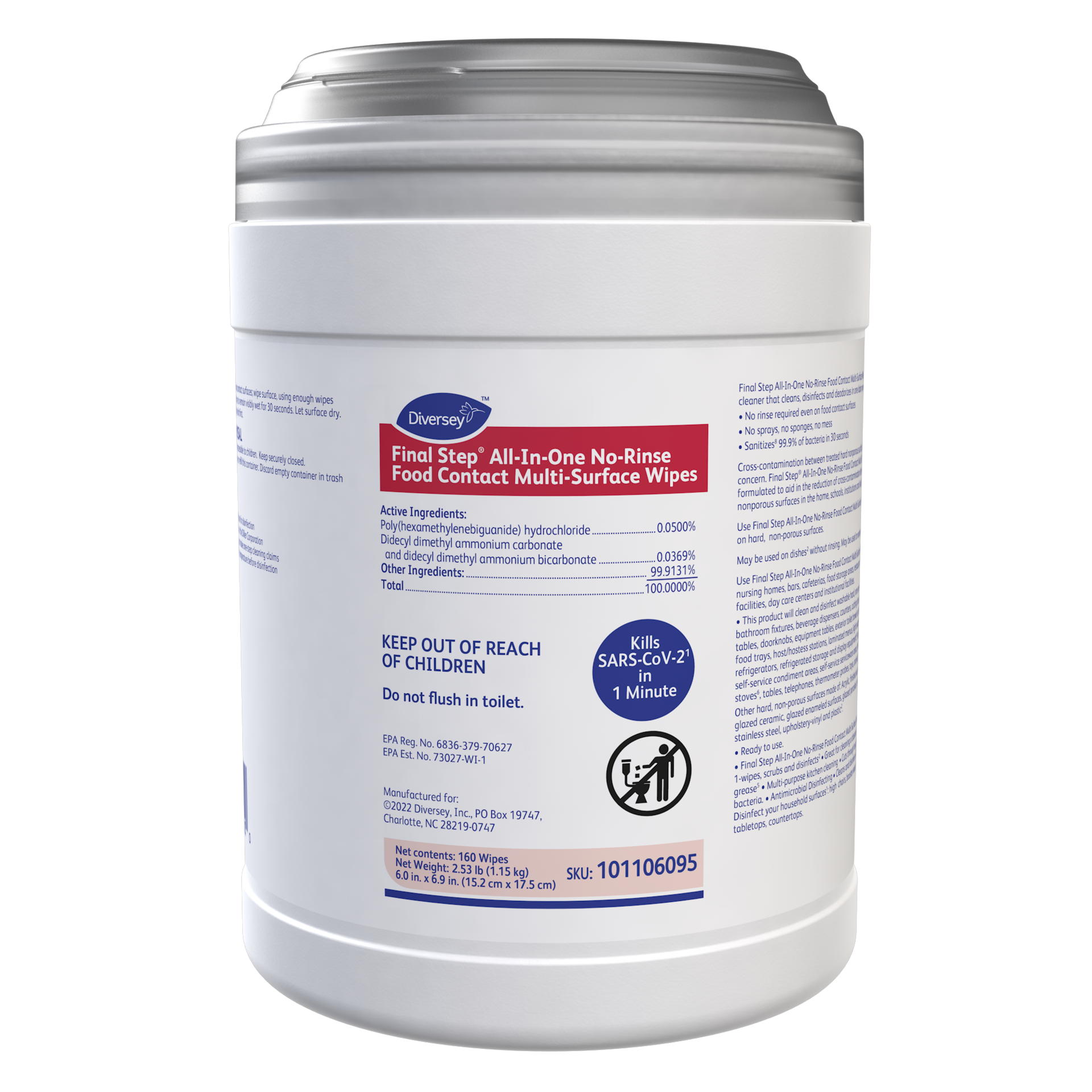 Diversey Final Step All In One Wipes 633704f8782af