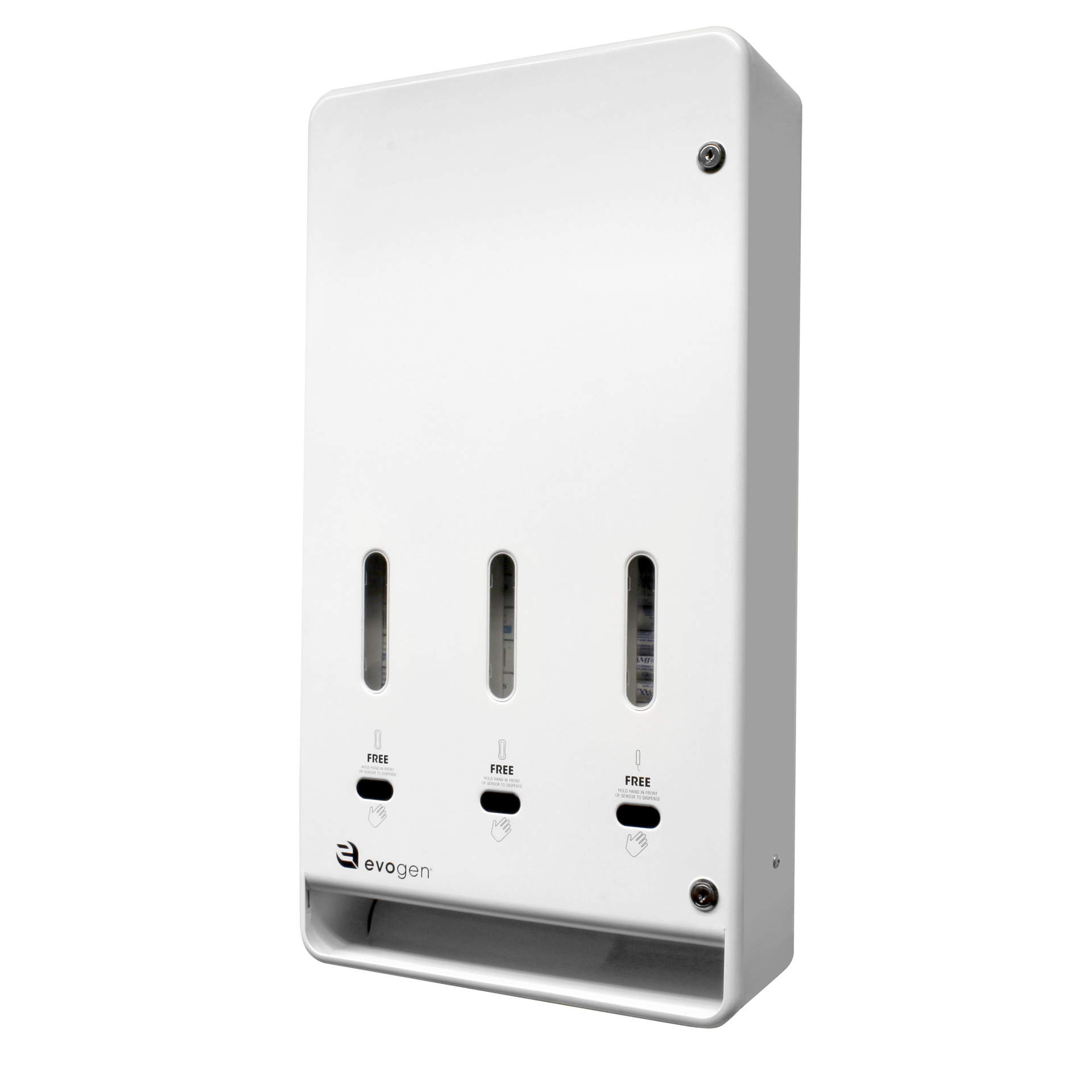 Hospeco Evogen Tri Vend High Capacity No Touch Menstrual Care Product Dispenser