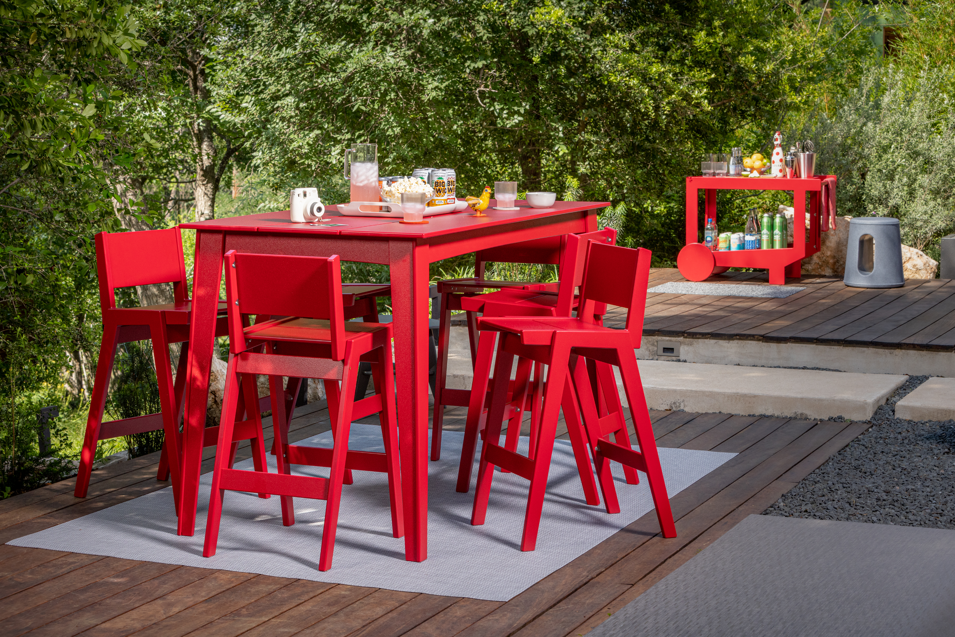 Loll Designs&rsquo; Alfresco Bar and Counter Collection is made from HDPE and stainless steel fasteners, which means the entire product is recyclable.