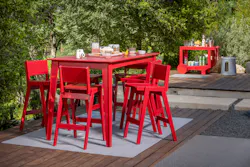 Loll Designs’ Alfresco Bar and Counter Collection is made from HDPE and stainless steel fasteners, which means the entire product is recyclable. Loll Designs’ Alfresco Bar and Counter Collection is made from HDPE and stainless steel fasteners, which means the entire product is recyclable.