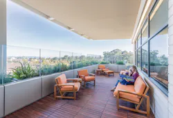 Access to views and natural light is crucial in healing environments. The LEED Platinum expansion to the Lucile Packard Children’s Hospital delivers two outdoor terrace overlooks on every patient unit—one for patients and the other for staff. Access to views and natural light is crucial in healing environments. The LEED Platinum expansion to the Lucile Packard Children’s Hospital delivers two outdoor terrace overlooks on every patient unit—one for patients and the other for staff.