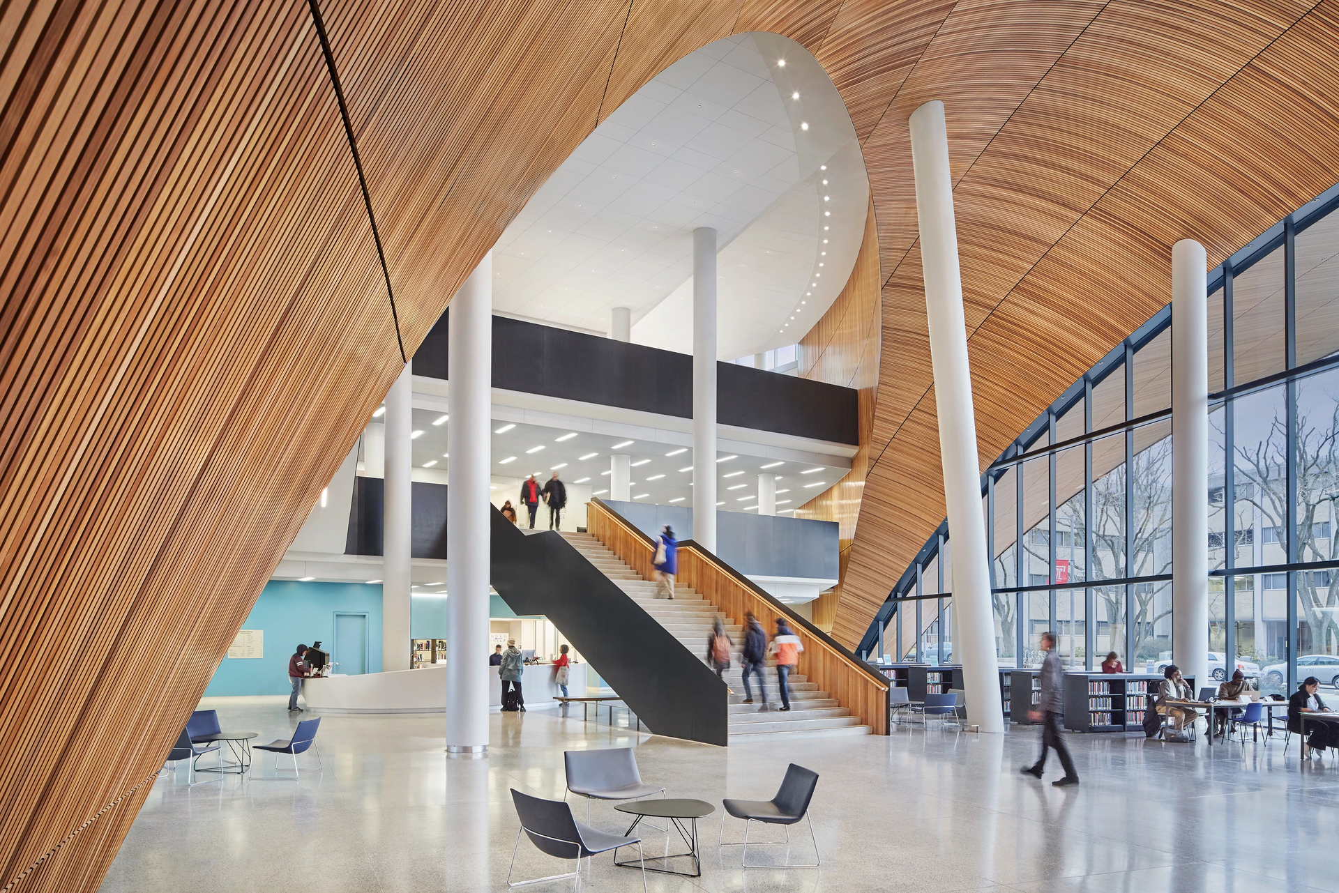 Lutron Athena Wireless Dashboard Application &ndash; Atrium Charles Library , Philadelphia, Pa Courtesy John Muggenborg Photography