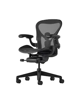 The Herman Miller Aeron Chair is made with ocean-bound plastic. Its recycled content is projected to save 150 tons of plastic annually—equal to approximately 15 million single-use water bottles. The Herman Miller Aeron Chair is made with ocean-bound plastic. Its recycled content is projected to save 150 tons of plastic annually—equal to approximately 15 million single-use water bottles.