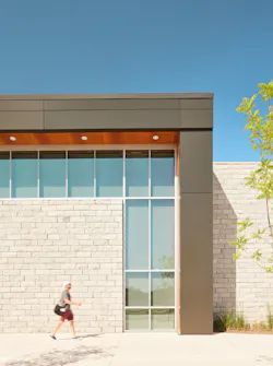 The exterior of the building uses a mixture of wood, concrete and stone with a complementary landscape, making the architecture and design fluid. The exterior of the building uses a mixture of wood, concrete and stone with a complementary landscape, making the architecture and design fluid.