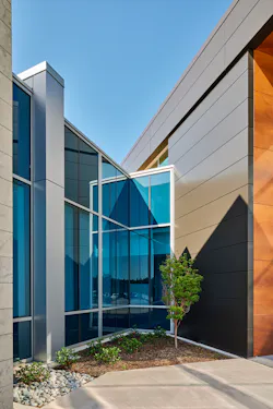 Clerestory windows were an integral component of Bockus Payne’s design to ensure faculty, students and community members could enjoy views of the outdoor landscape while engaging in collaborative educational opportunities. Clerestory windows were an integral component of Bockus Payne’s design to ensure faculty, students and community members could enjoy views of the outdoor landscape while engaging in collaborative educational opportunities.