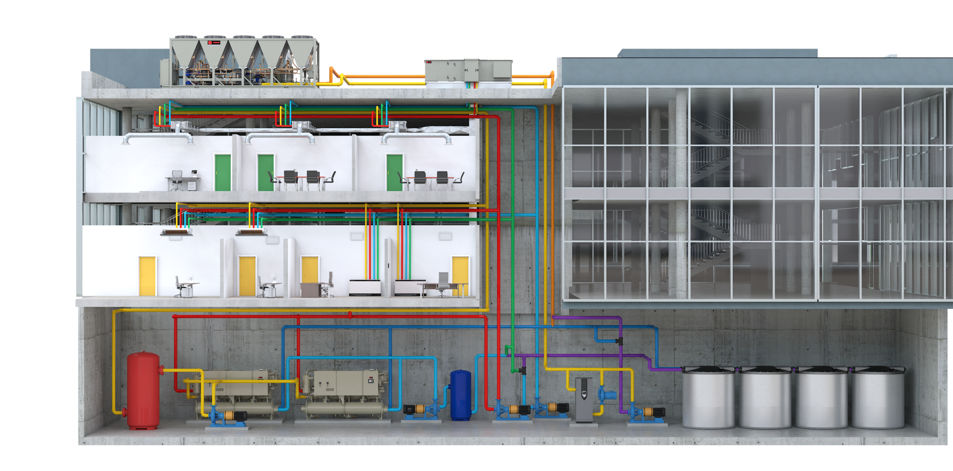 Trane Thermal Battery Storage Source Heat Pump System