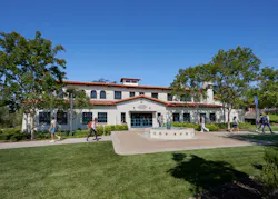 East elevation with widened, canopy covered main entry. Note new cupola that provides natural light and ventilation. East elevation with widened, canopy covered main entry. Note new cupola that provides natural light and ventilation.