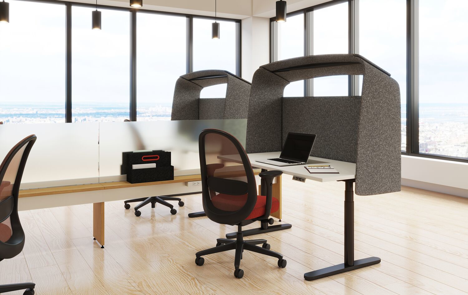 Teknion Smooth Felt Hoodie Screen