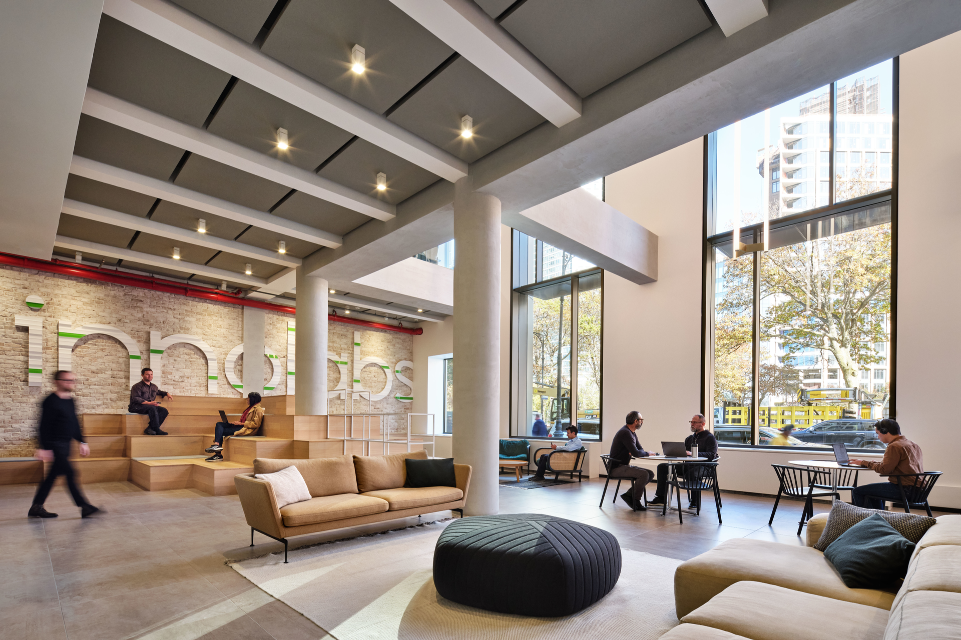 The communal spaces surrounding the lobby at Innolabs are shared by all tenants&mdash;a testament to their collaborative ideals.