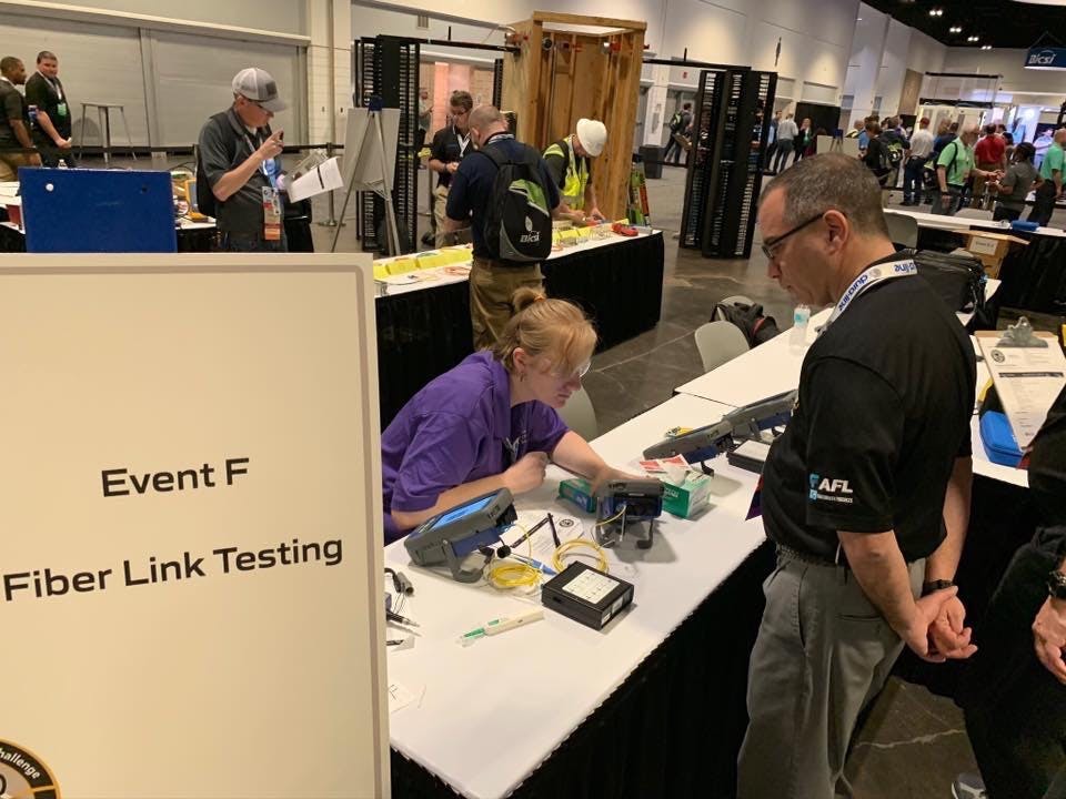 Ashley Smith represented Women in BICSI in the 2019 Cabling Skills Challenge. Women in BICSI is again offering financial support for a woman competitor in 2022.