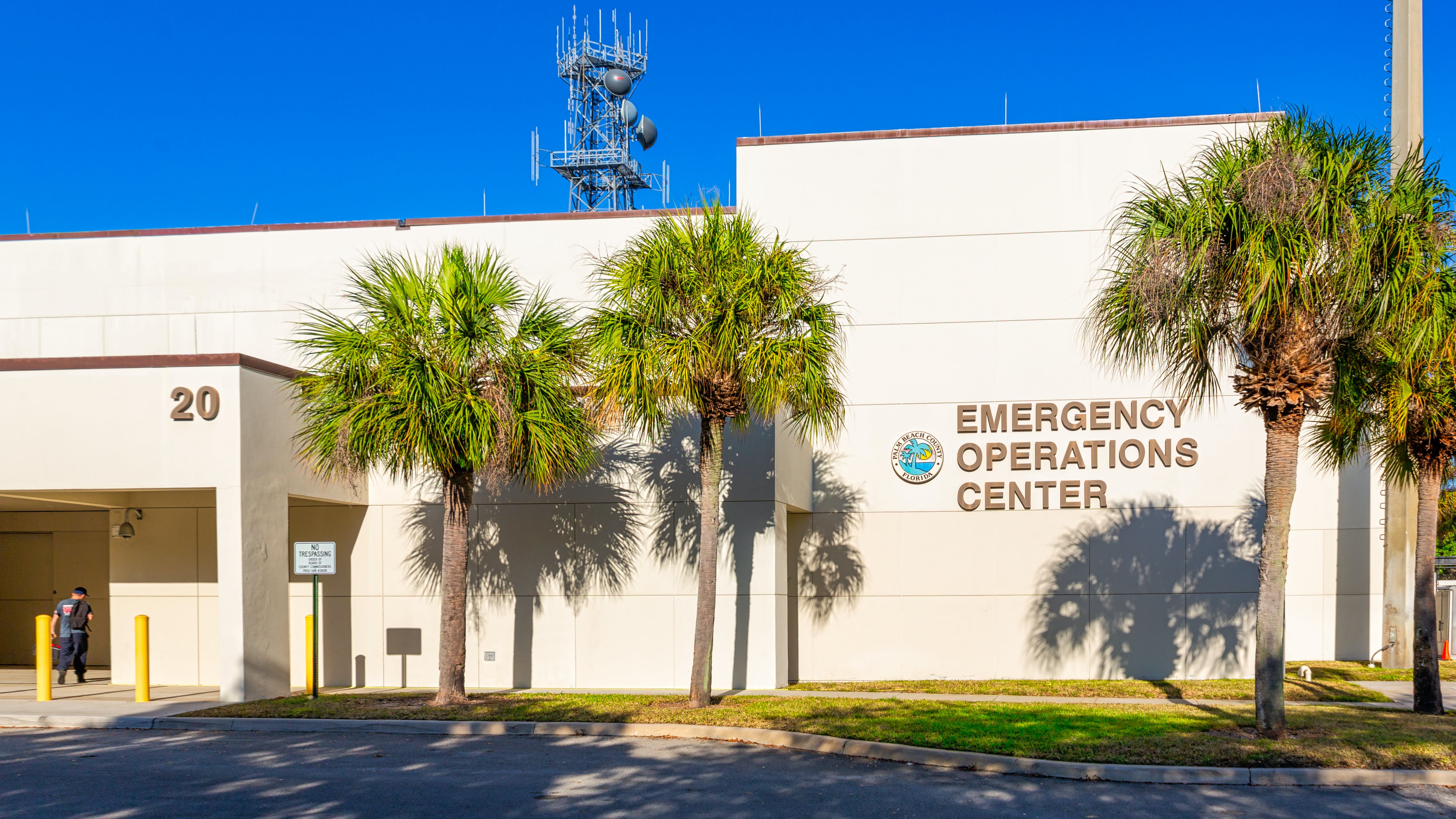Pictured in 2020, this emergency operations center in West Palm Beach, Florida, houses emergency functions for Palm Beach County.