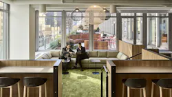 A variety of seating areas, such as this one at EisnerAmper’s Manhattan office, are a popular amenity for people who want to work in different ways throughout the day. Consider offering spaces like this for different tenants to book. A variety of seating areas, such as this one at EisnerAmper’s Manhattan office, are a popular amenity for people who want to work in different ways throughout the day. Consider offering spaces like this for different tenants to book.