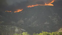 Wildfires burn near Los Angeles, causing heavy smoke. Wildfires burn near Los Angeles, causing heavy smoke.