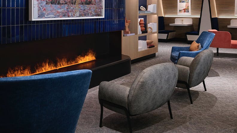 Water vapor fireplaces are an innovative technology that can help facilities meet operational green goals.
