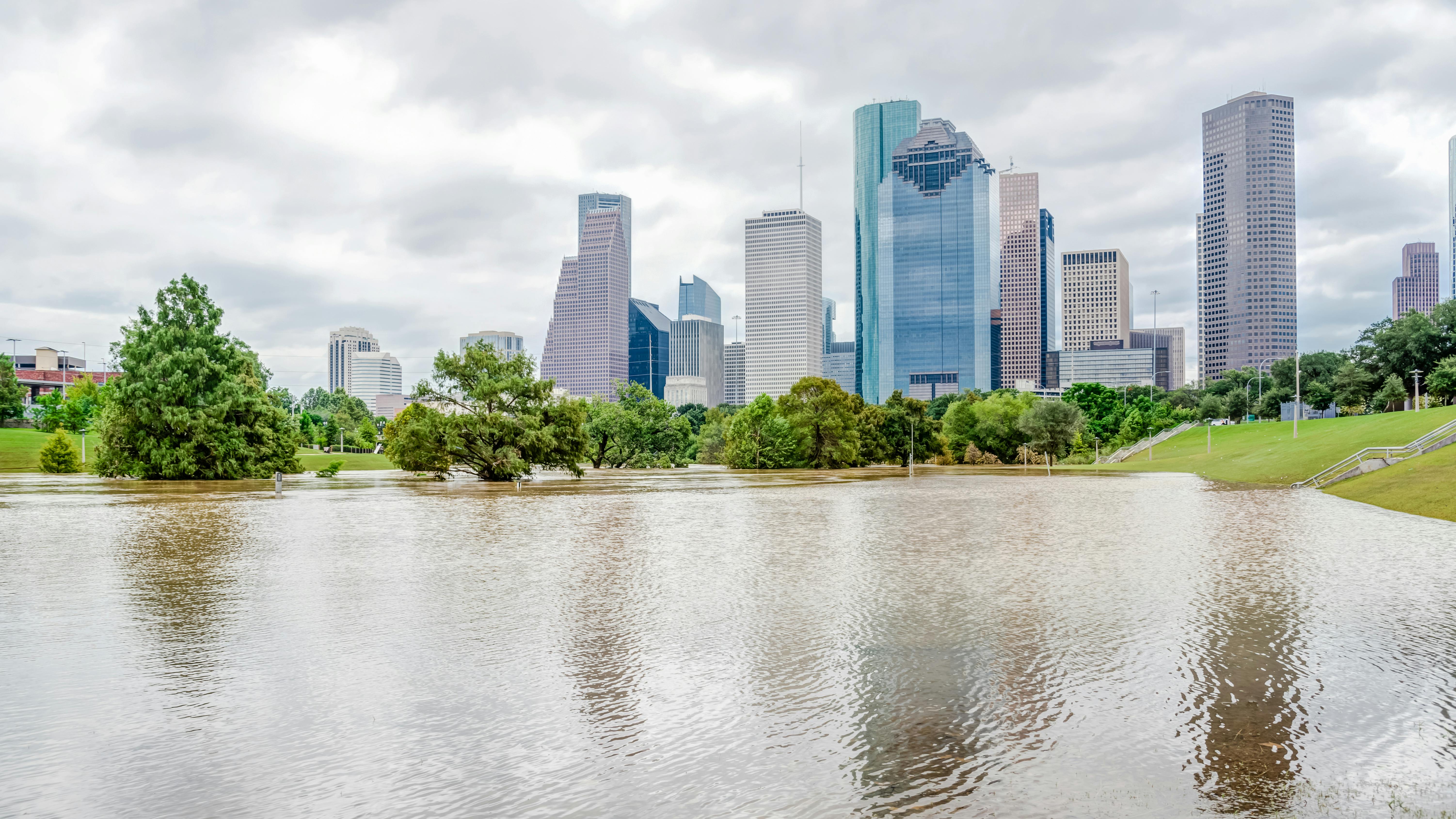 Houston&rsquo;s Eleanor Park flooded due to Hurricane Harvey.